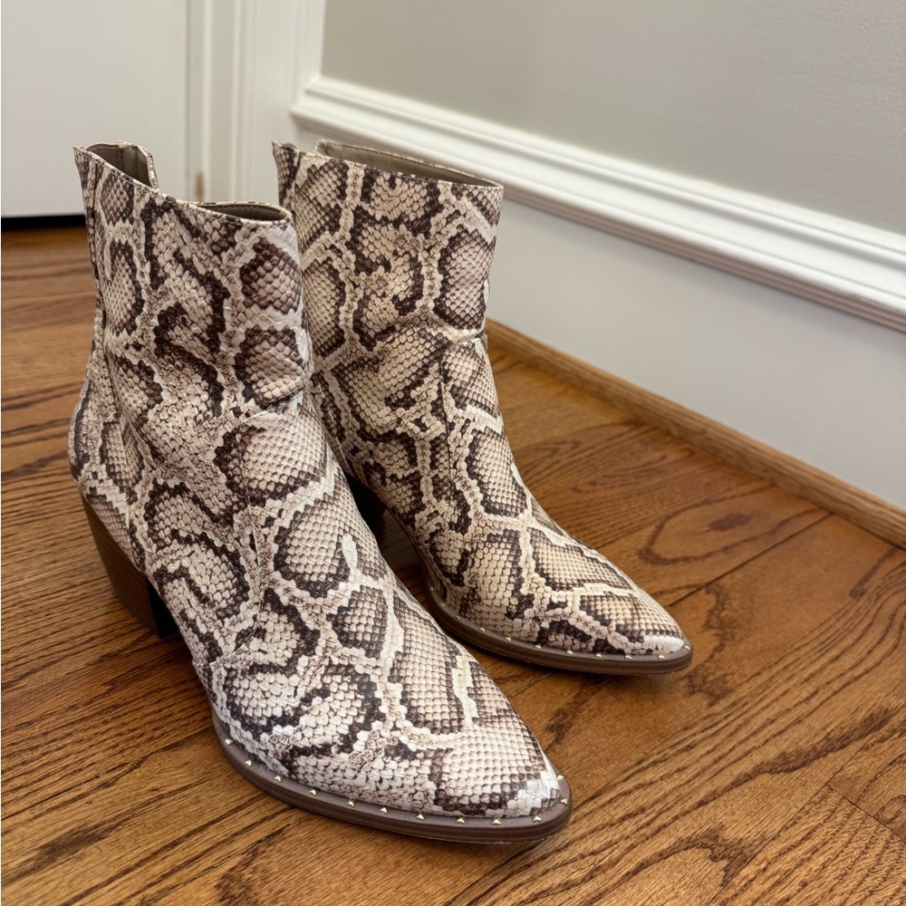 Snakeskin Ankle Boots